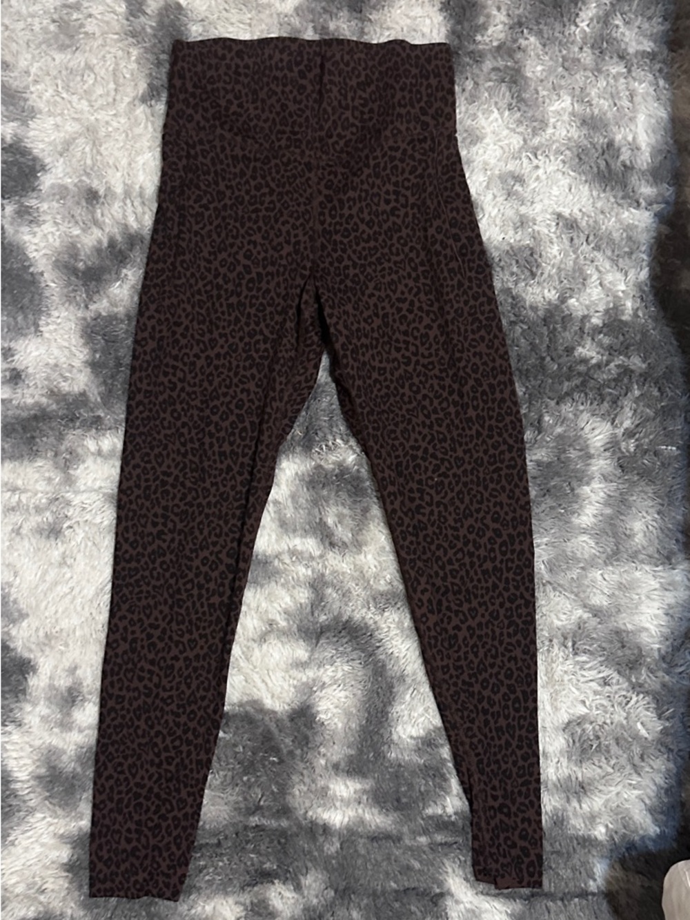 Plus Size PINK Victoria's Secret Dark Brown Leopard Print Leggings ~ Pockets